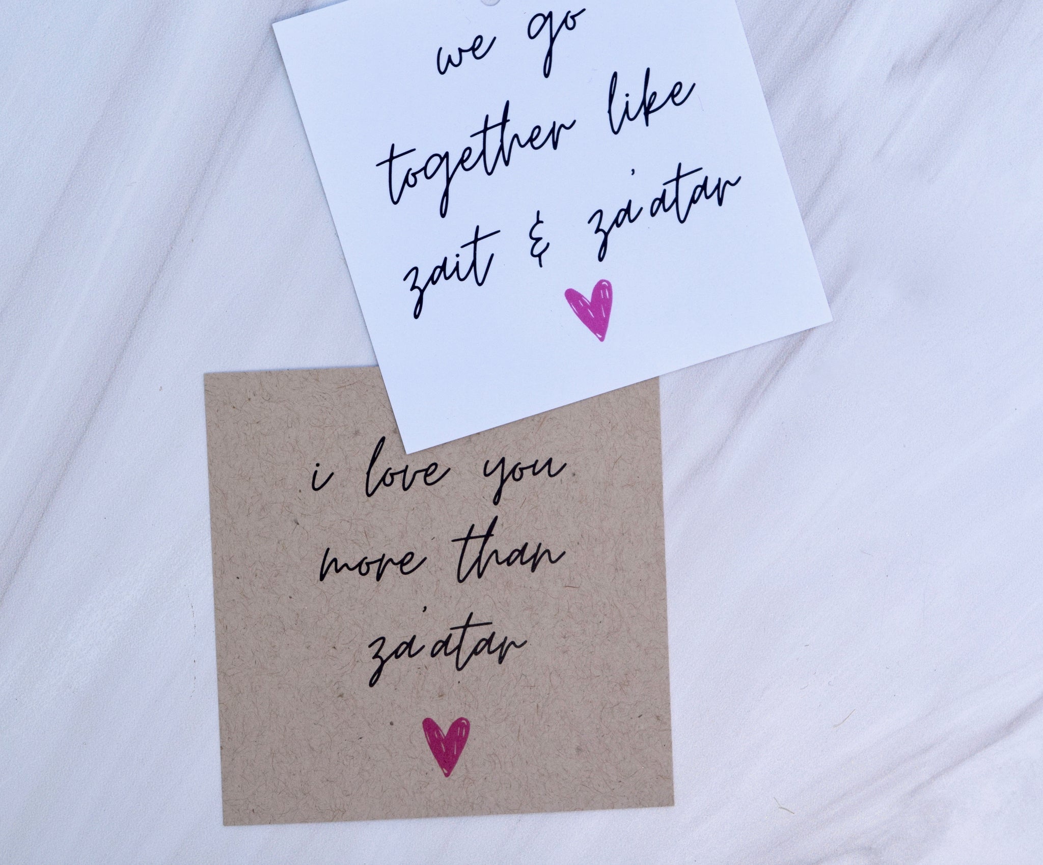 "We Go Together Like Zait & Za'atar" Card Tag